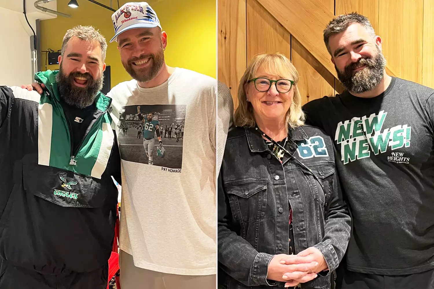 Donna and Travis Kelce Wear Sweet Custom Eagles Gear Dedicated to Jason