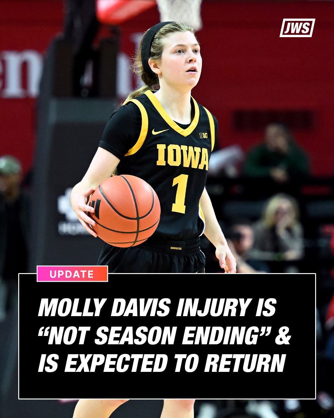 Iowa women's basketball star Molly Davis' concerning knee injury deemed