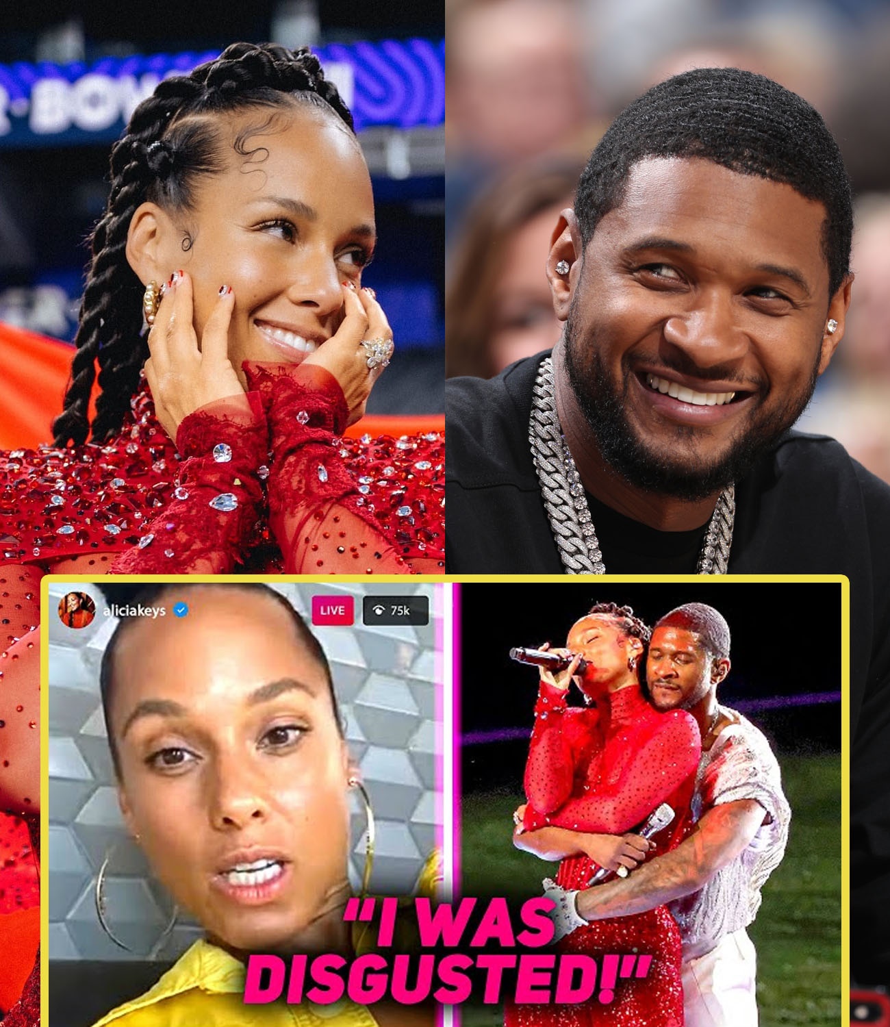 (VIDEO) Alicia Keys Finally BREAKS SILENCE On Usher Touching Her In ...