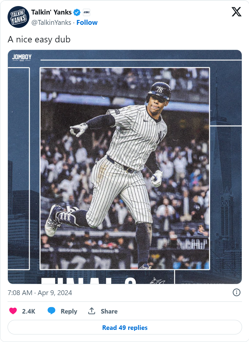 “That’s how we like em, keep stacking dubs” – Yankees fans ecstatic as ...
