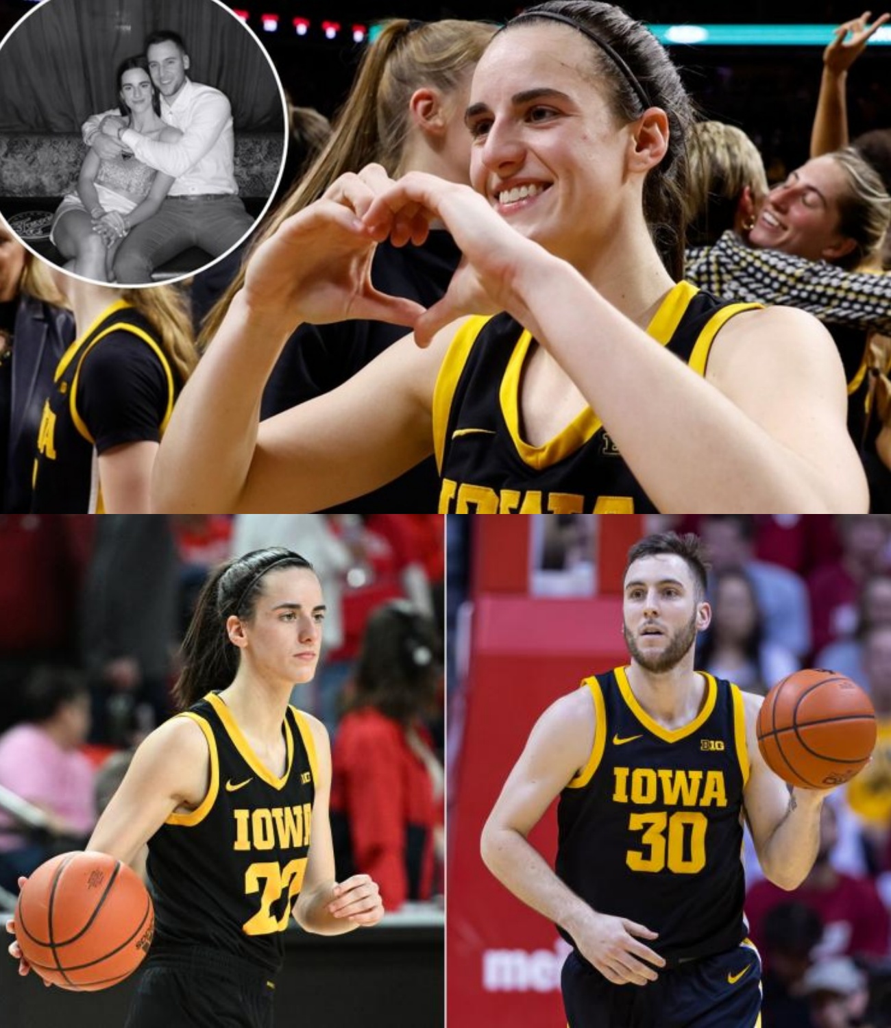 Caitlin Clark, Connor McCaffery share tender moment on oneyear