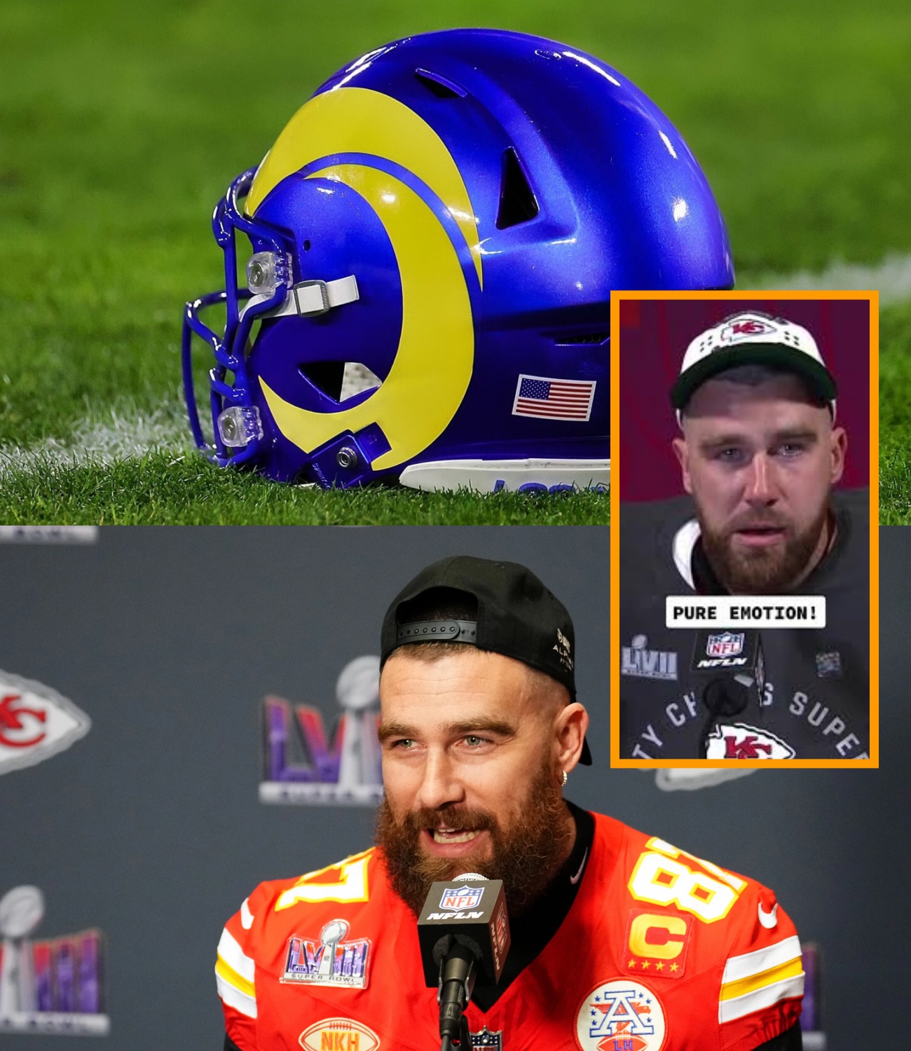 Travis Kelce shed tears over the news of the former Los Angeles Rams