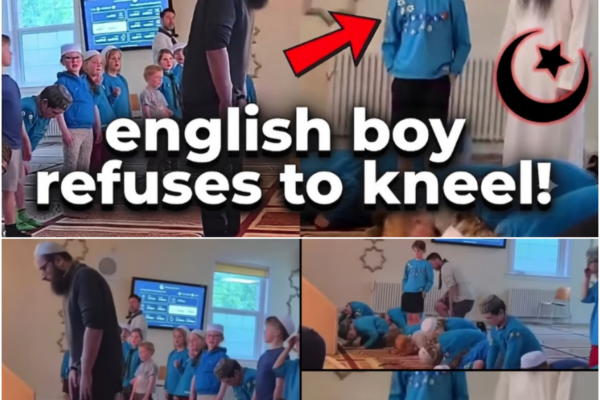 Muslim Imam Brings Children To BOW To Allah, But British Patriot Stood...